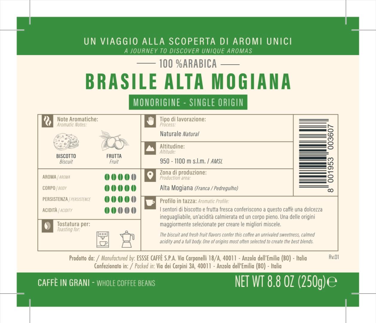 BRAZIL ALTA MOGIANA – 250g (DOYPACK)